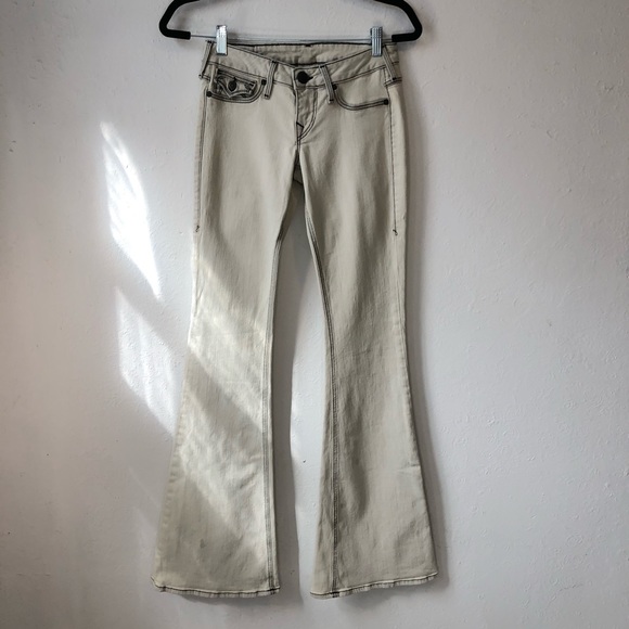 True Religion RARE bell bottom western jeans sz 26 - Picture 1 of 15